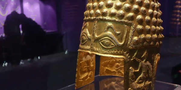 ‘A wow moment’: ancient Romanian gold helmet returned in plea deal with theft suspects