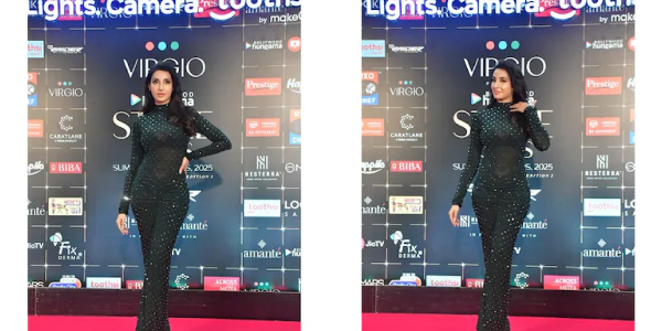 Nora Fatehi's Sheer Bottle Green Dress Is A Masterclass In Contemporary Fashion