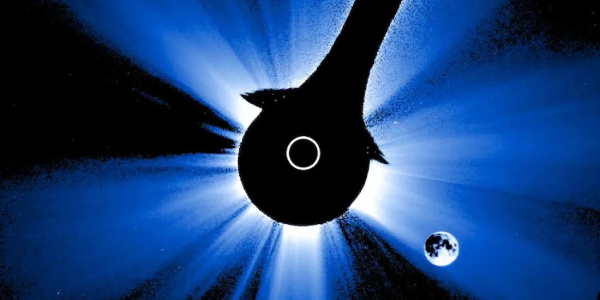 NOAA’s GOES-19 Satellite Records Rare Eclipse With Distorted Lunar Path